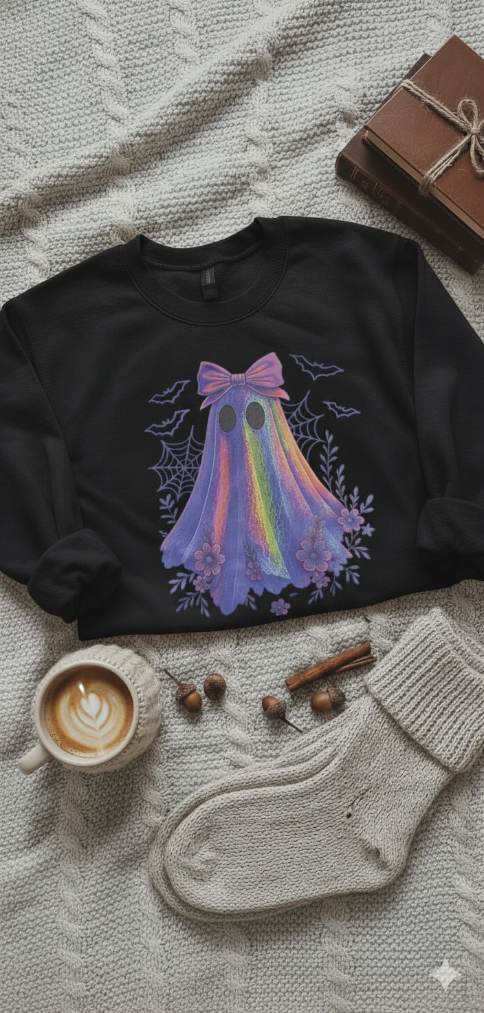 Spooky Ghost Crewneck- Limited Sizing