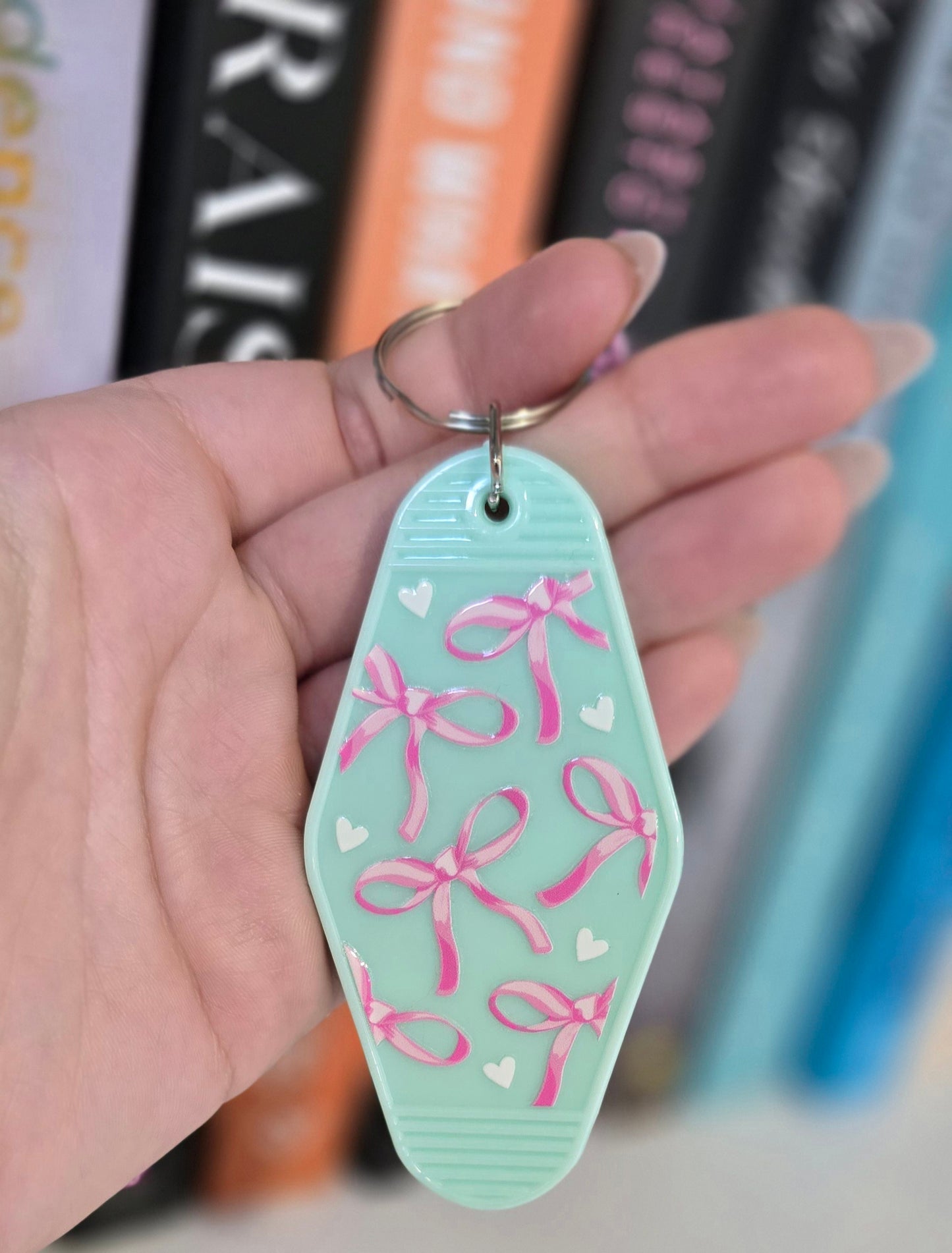 Pink Bows Motel Keychains