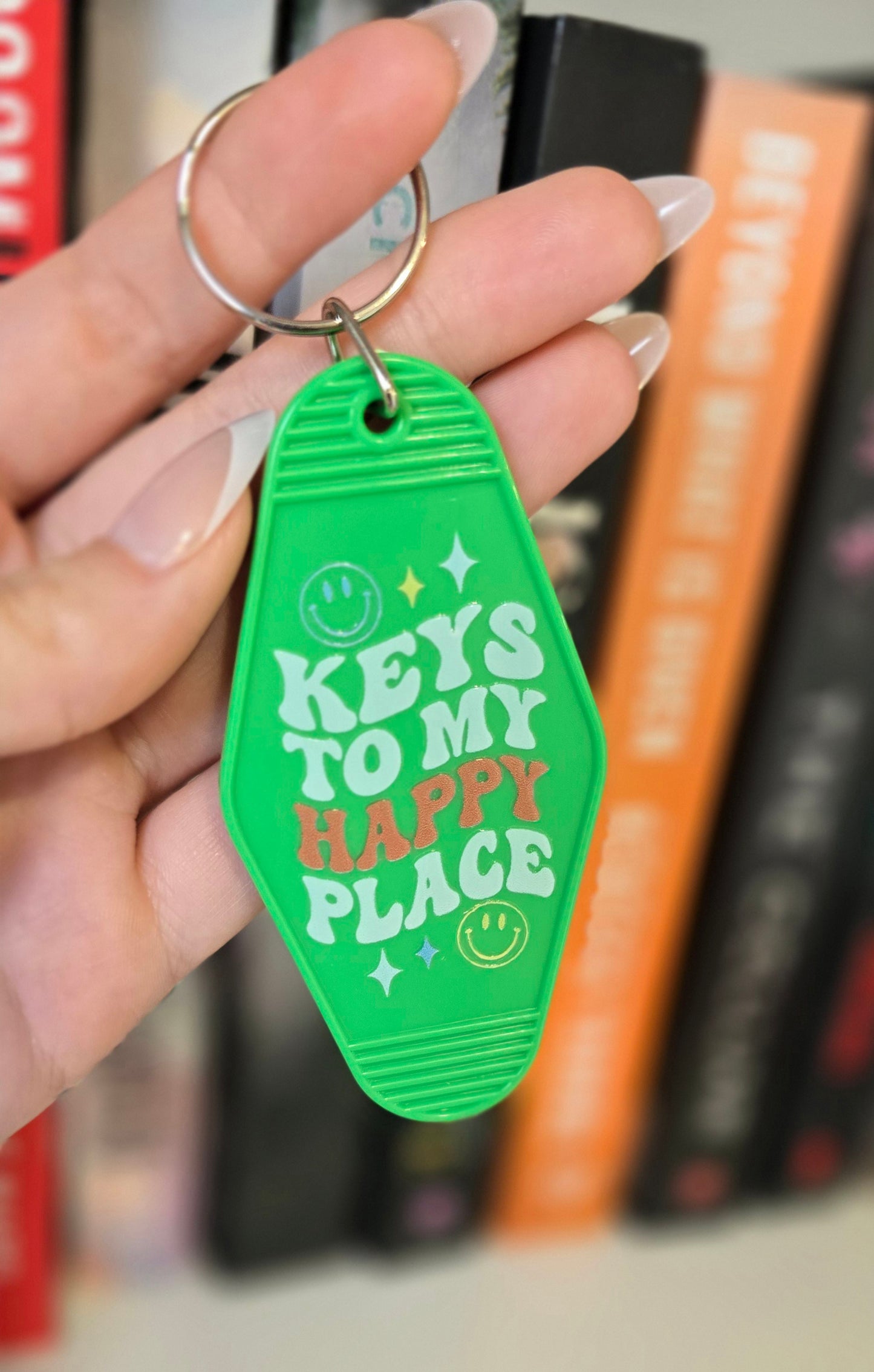 Keys To My Happy Place Motel Keychain
