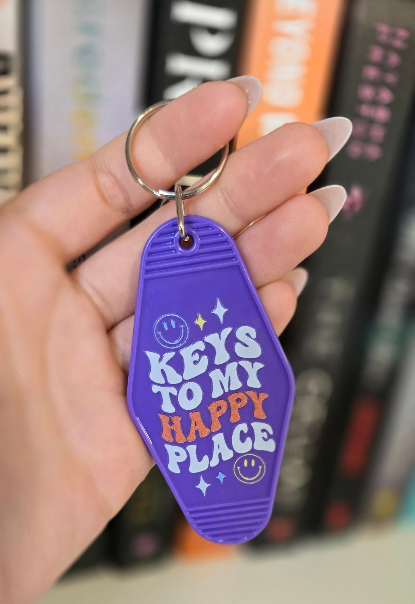 Keys To My Happy Place Motel Keychain