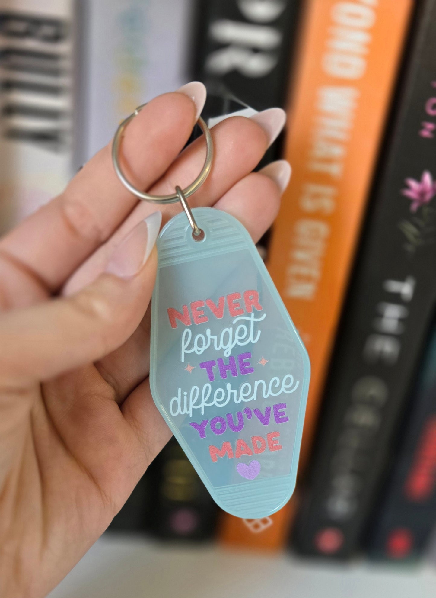 Never Forget The Difference Motel Keychain