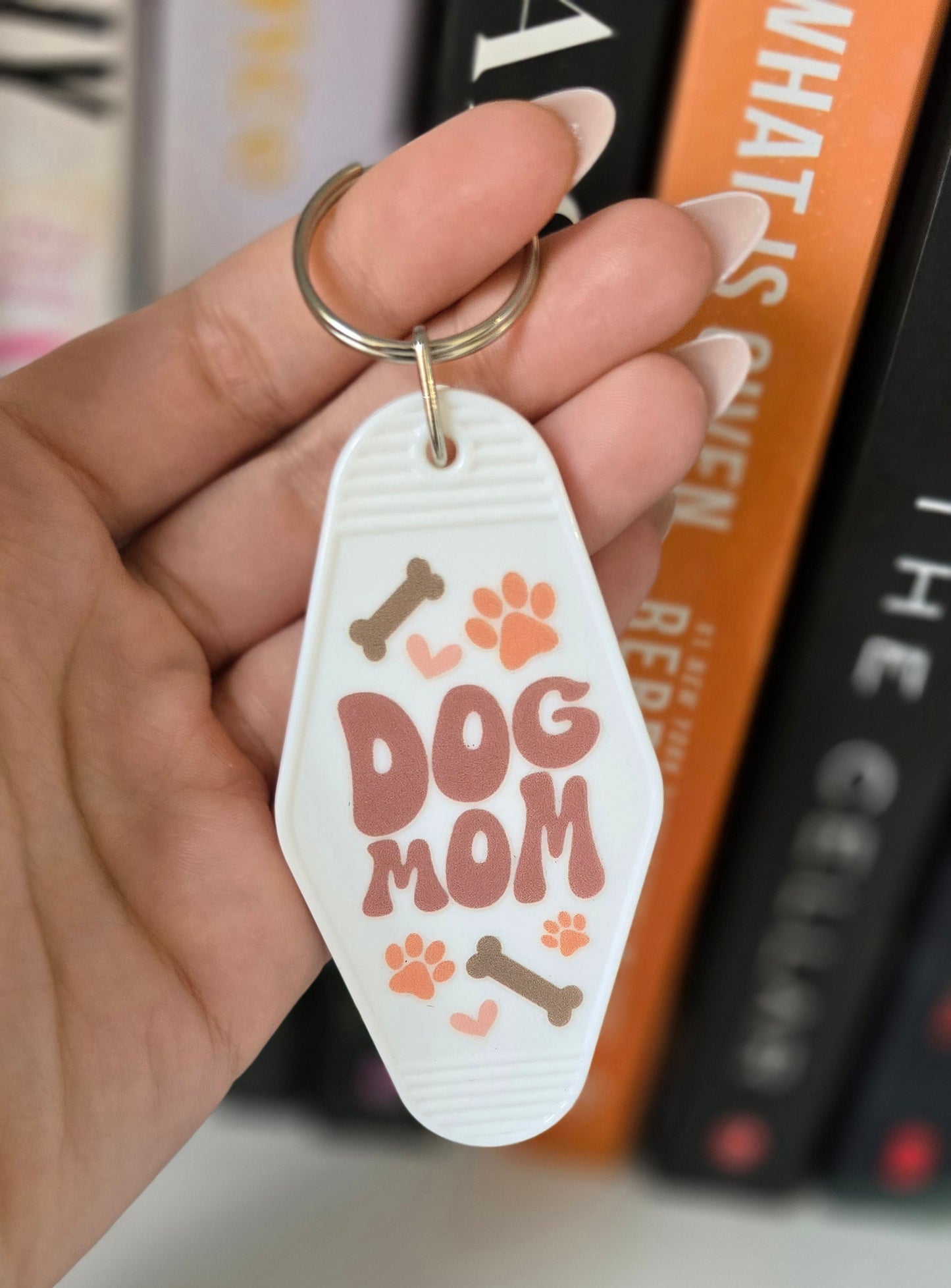 Dog Mom Motel Keychain