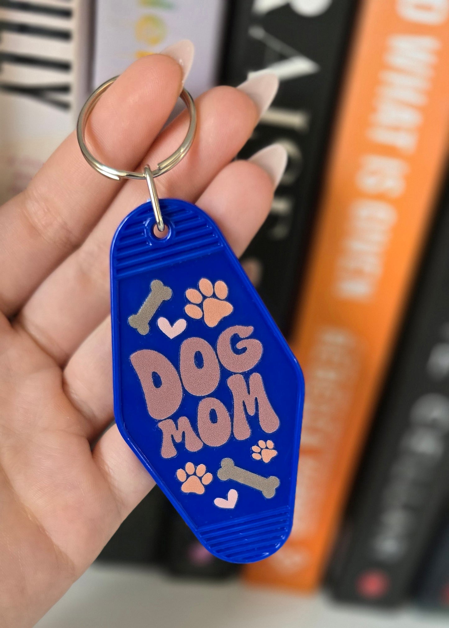 Dog Mom Motel Keychain