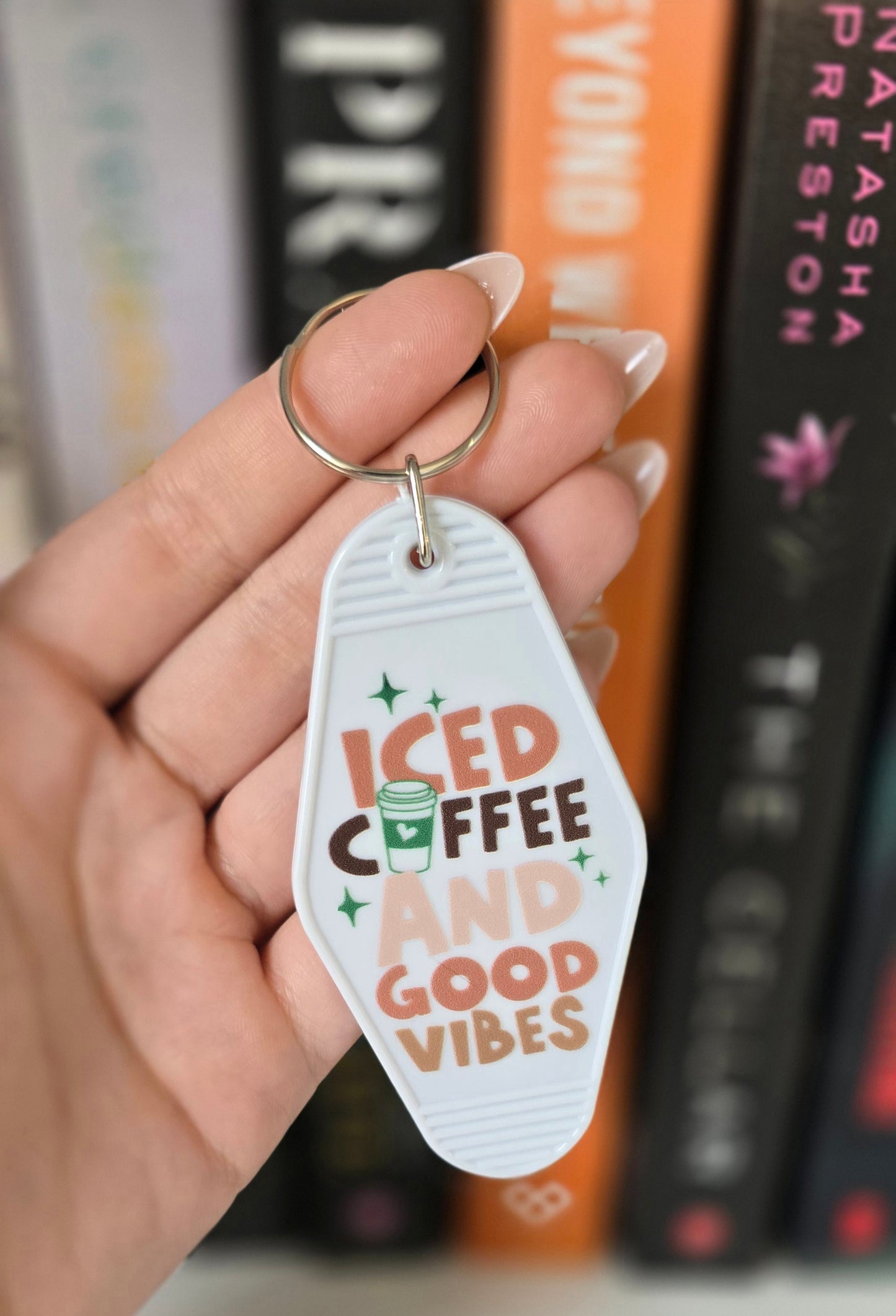 Iced Coffee And Good Vibes Motel Keychain