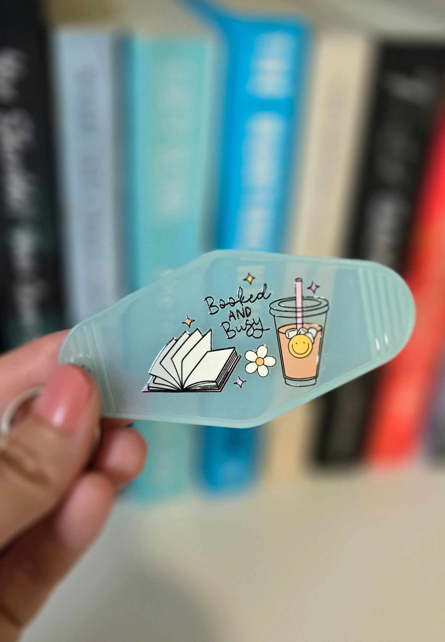 Booked and Busy Motel Keychain
