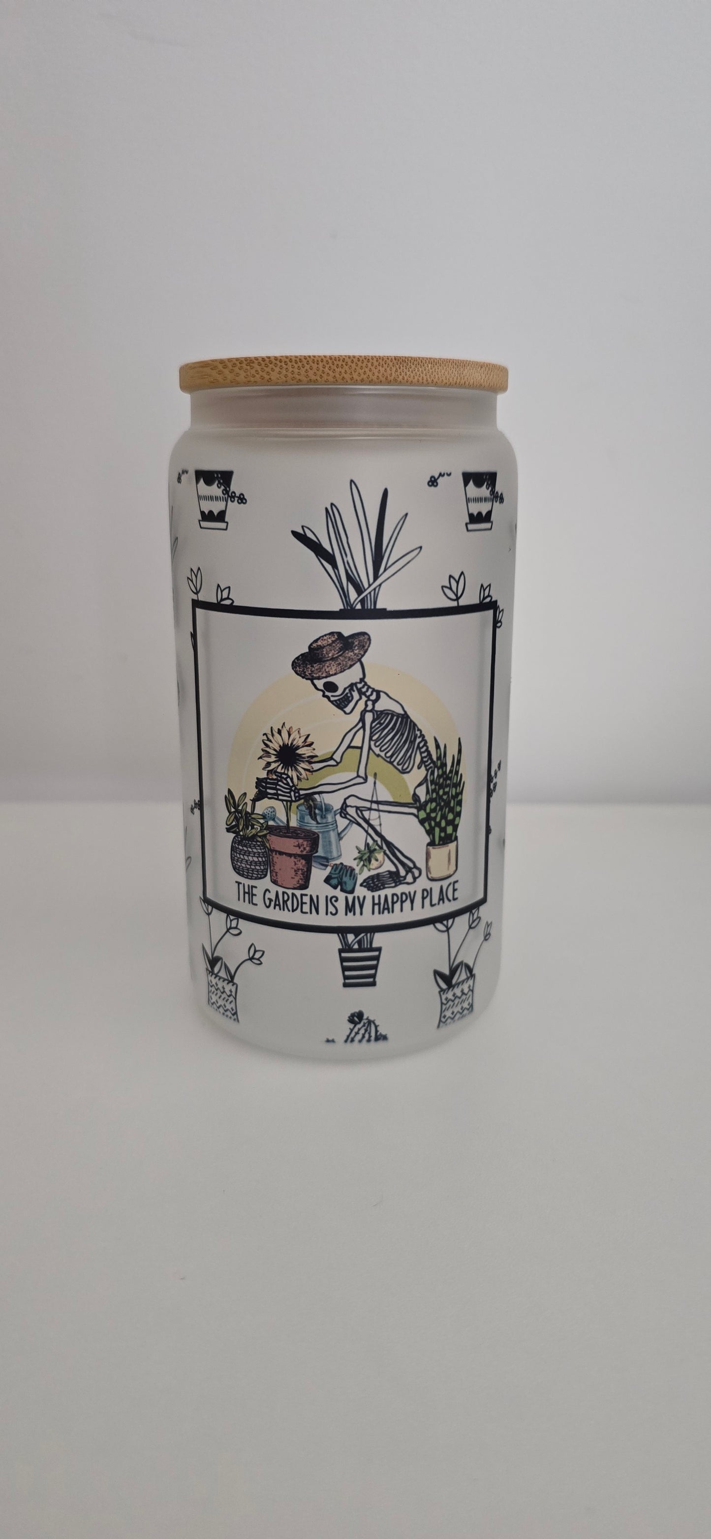 Garden Is My Happy Place 16oz. Glass Tumbler