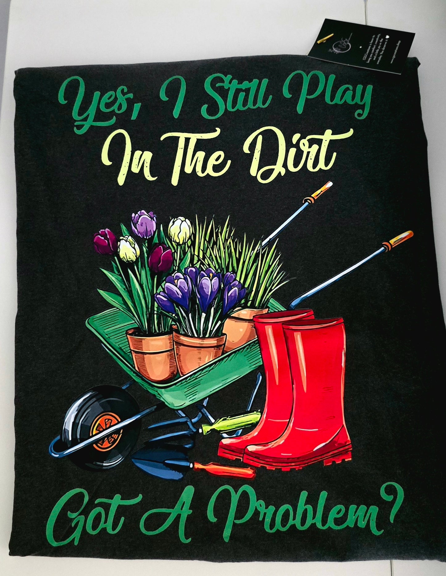 Garden Short Sleeve T-Shirt Comfort Colors Charcoal- Limited Sizing