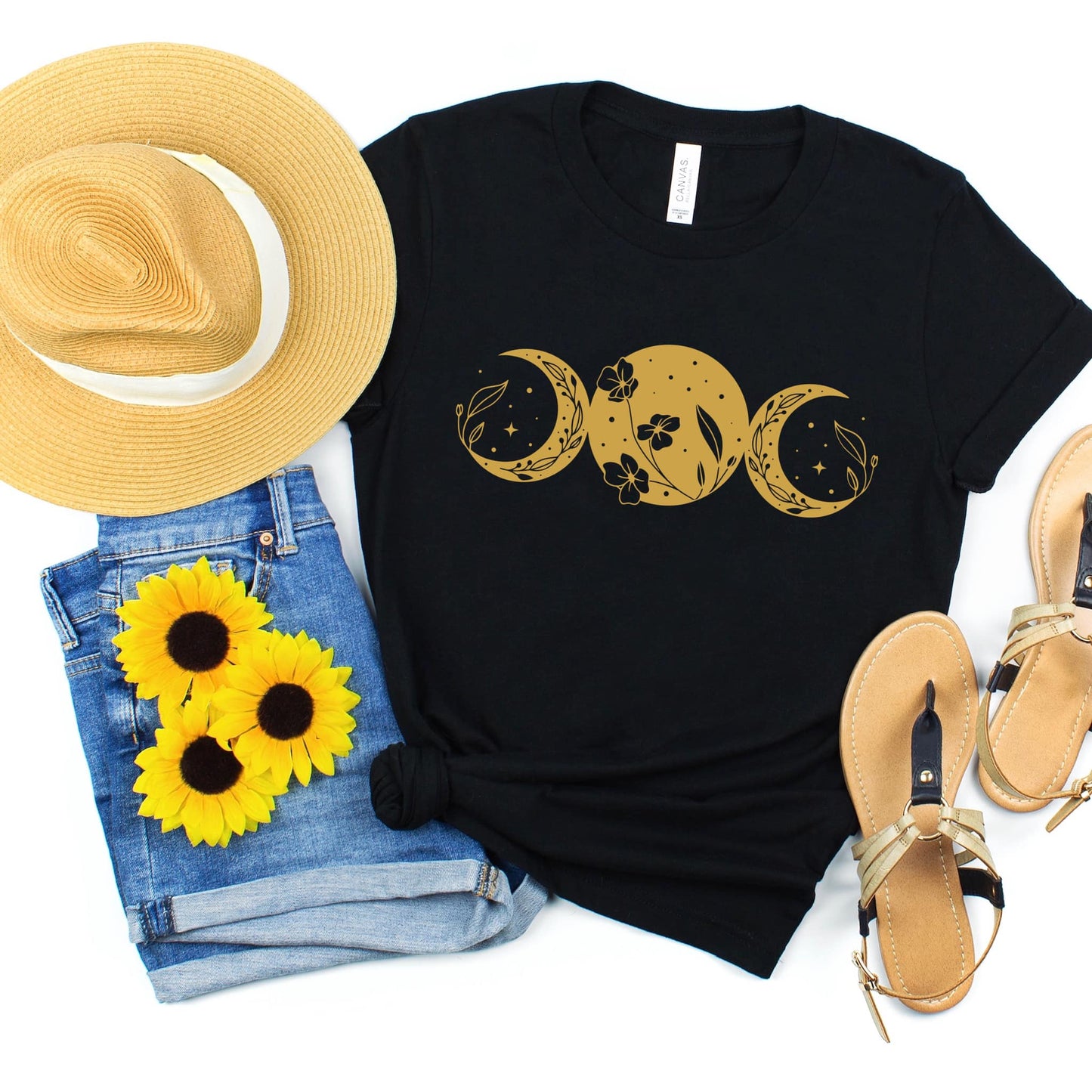 Metallic Gold Moons Shirt
