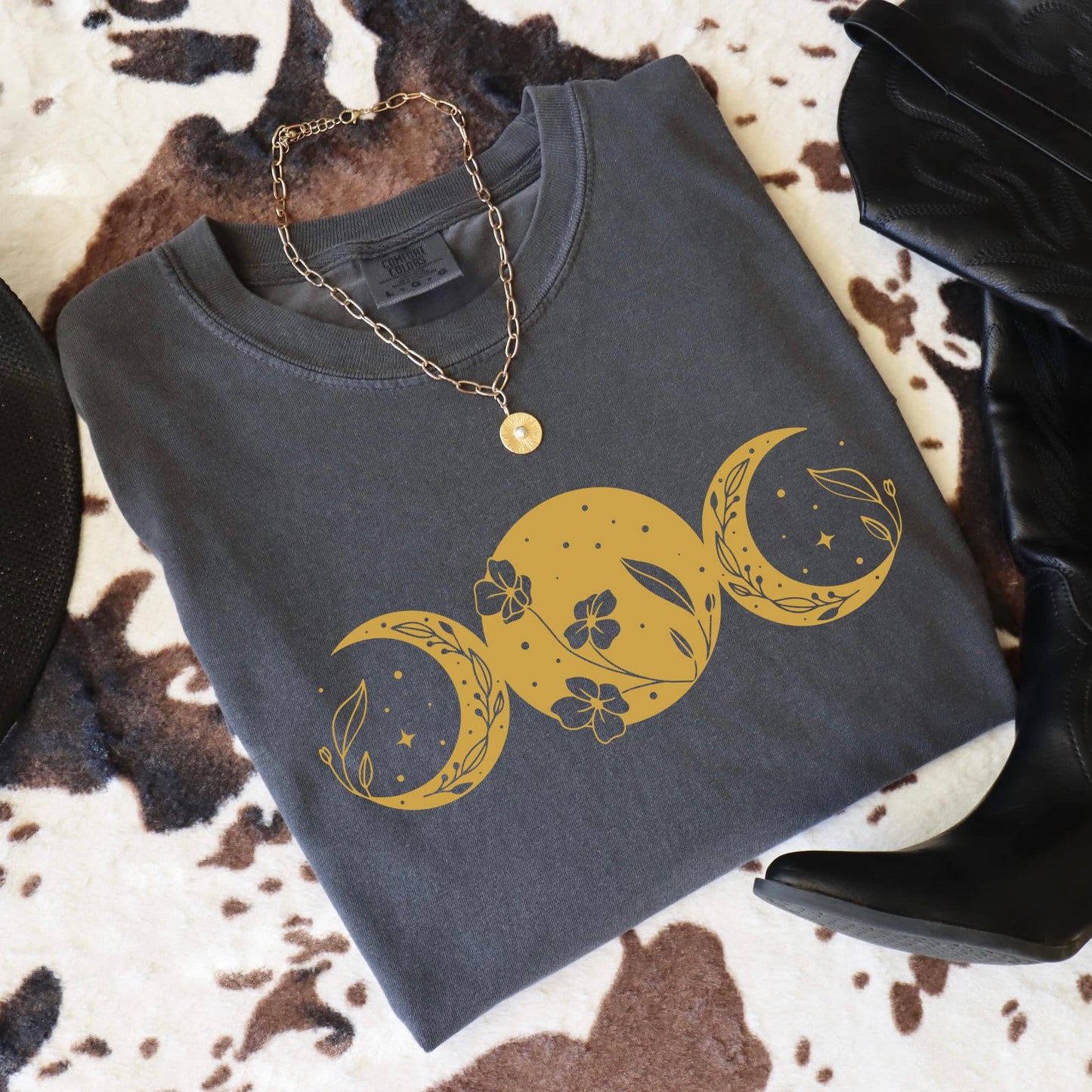 Metallic Gold Moons Shirt