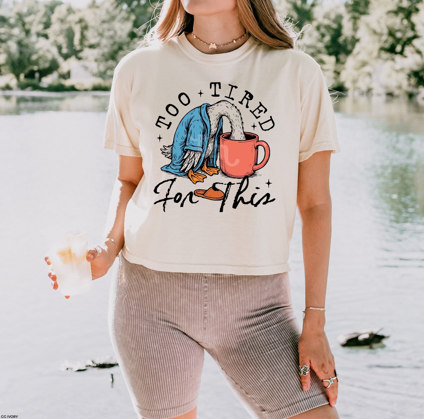 Too Tired for This Duck Tee