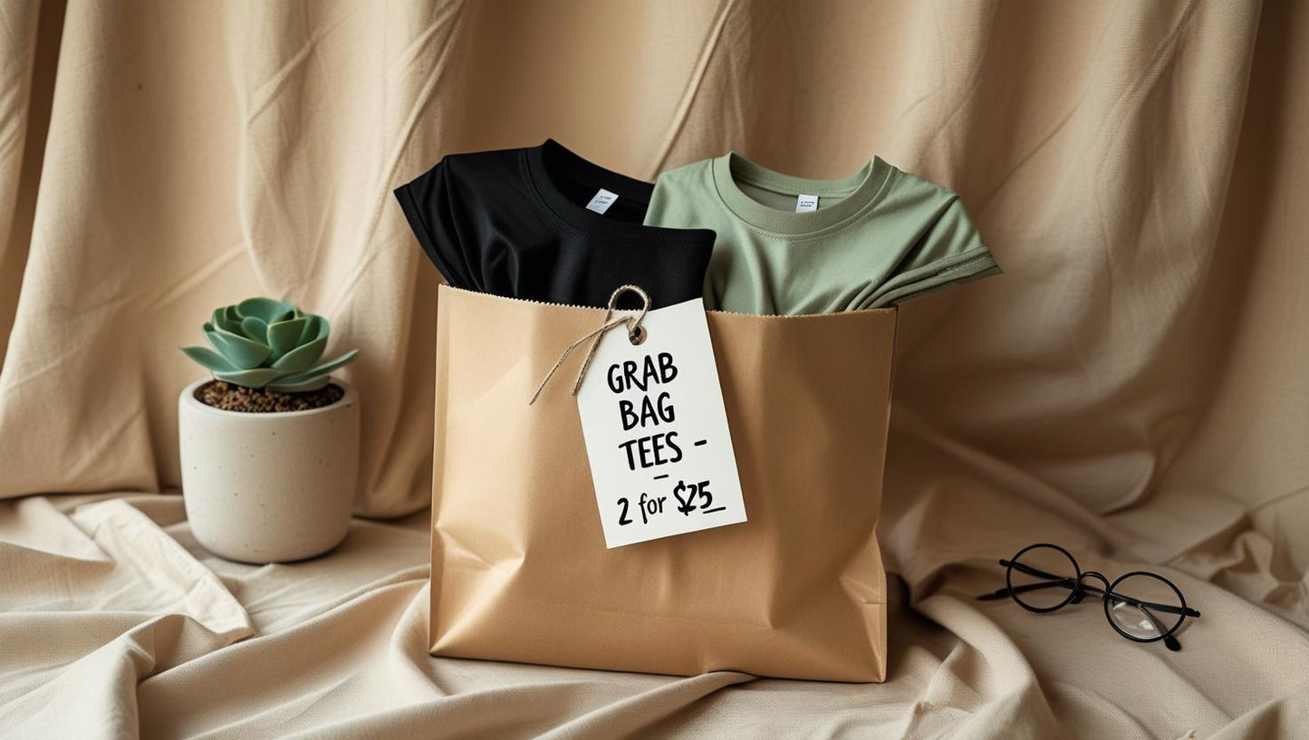 Grab Bag Tees – 2 Mystery Tees for $25