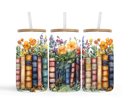 Colored Books Tumbler 12oz & 16oz.