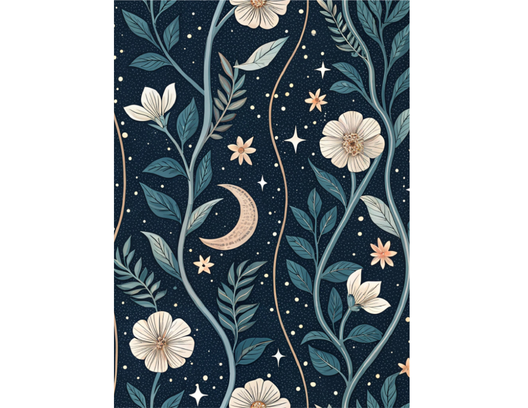 Blue Bloom Fantasy E-Reader Insert