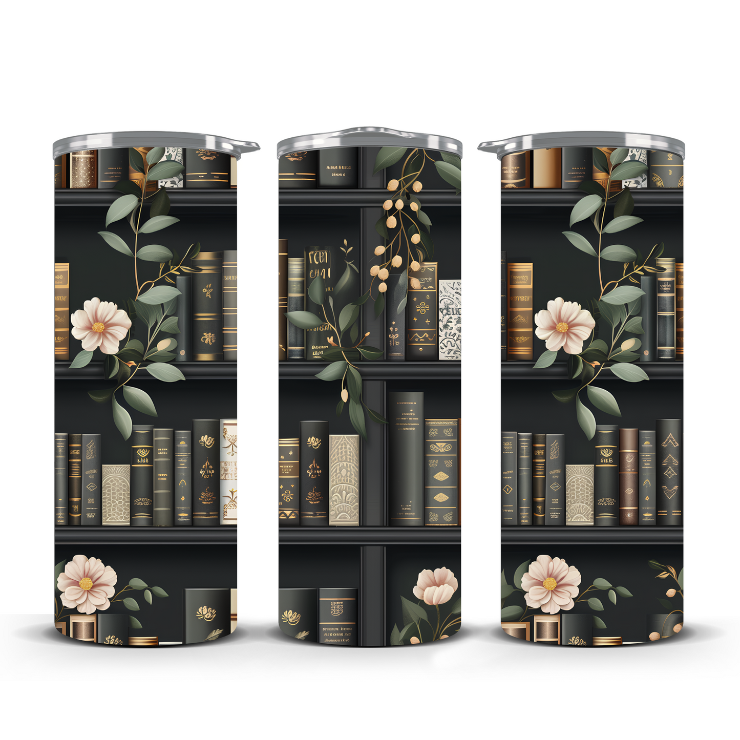 Midnight Leaf Stainless Steel Tumbler 20oz.