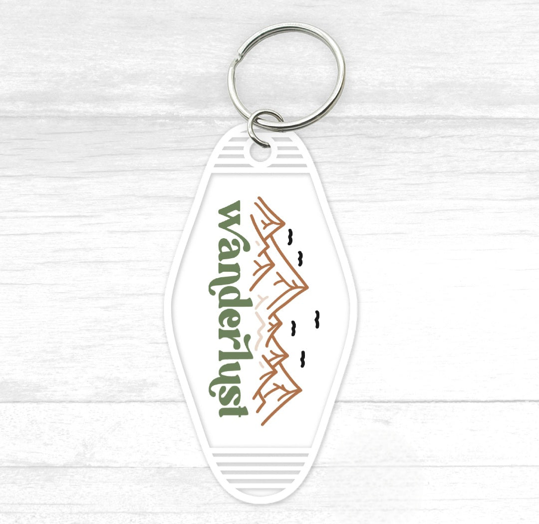Wanderlust Motel Keychain