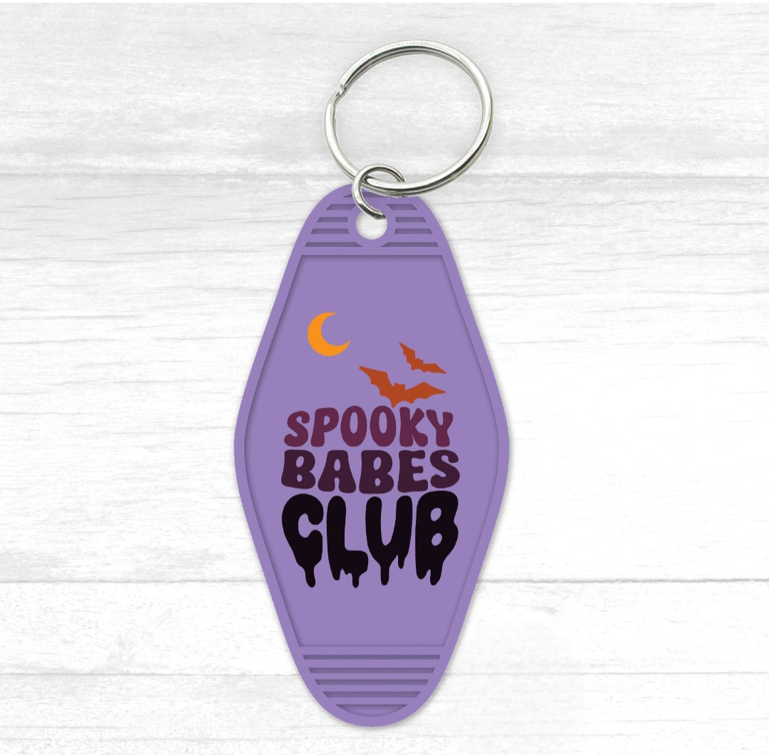 Spooky Babes Club Motel Keychain