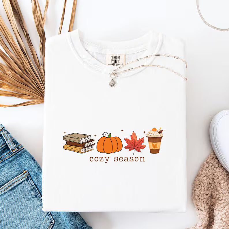 Cozy Season Fall Tee – Short Sleeve, Long Sleeve, or Crewneck