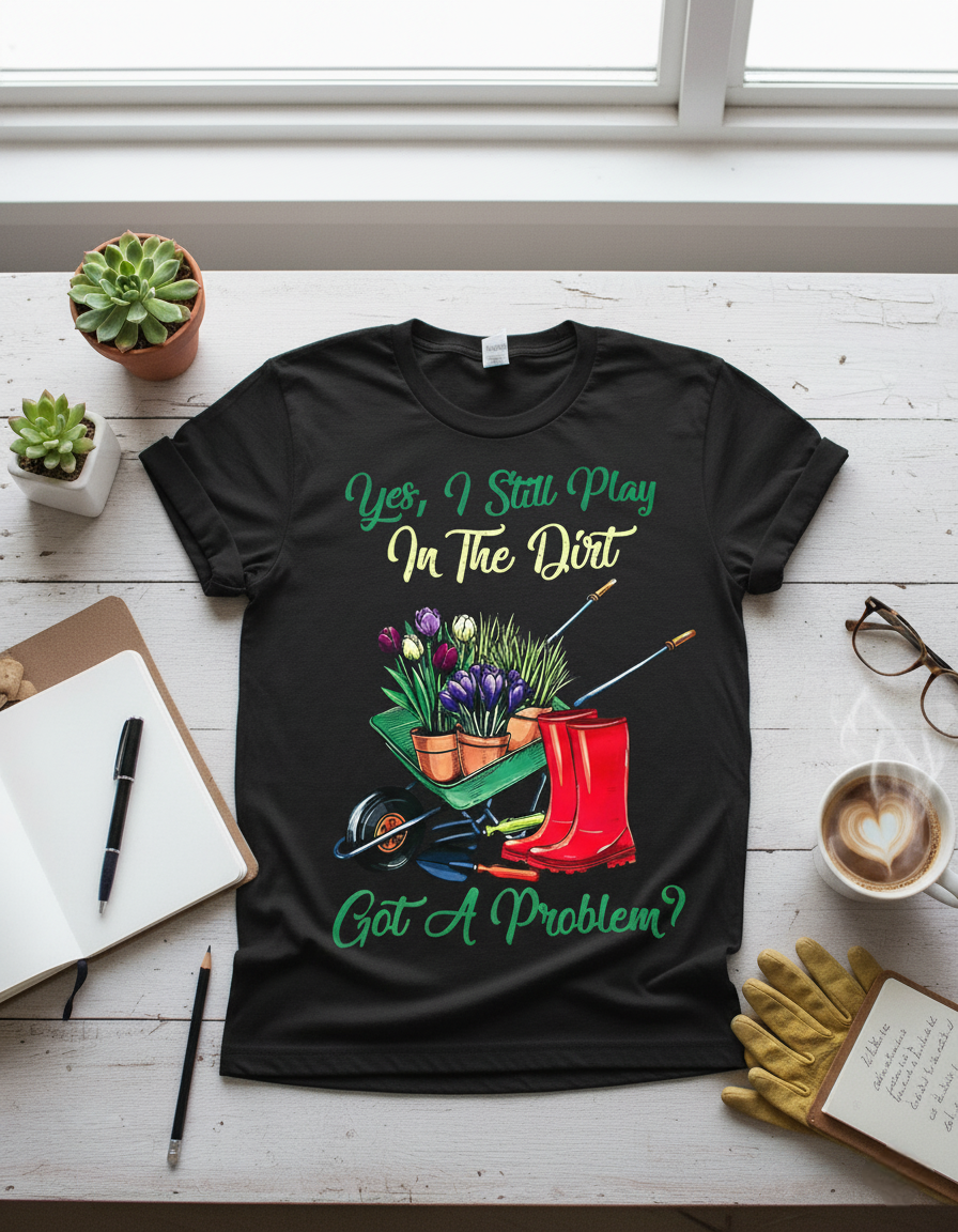 Garden Short Sleeve T-Shirt Comfort Colors Charcoal- Limited Sizing