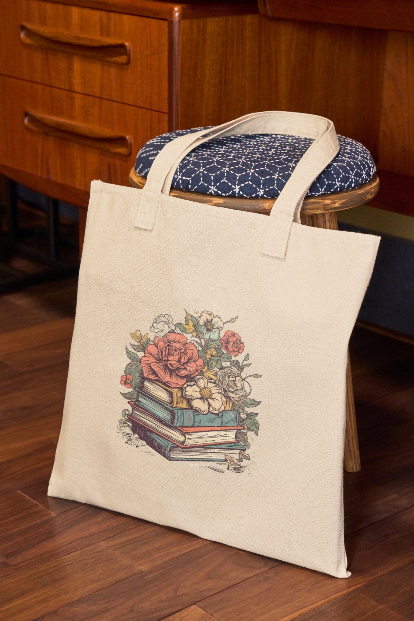 Vintage Floral Tote Bag - CGS. Creations