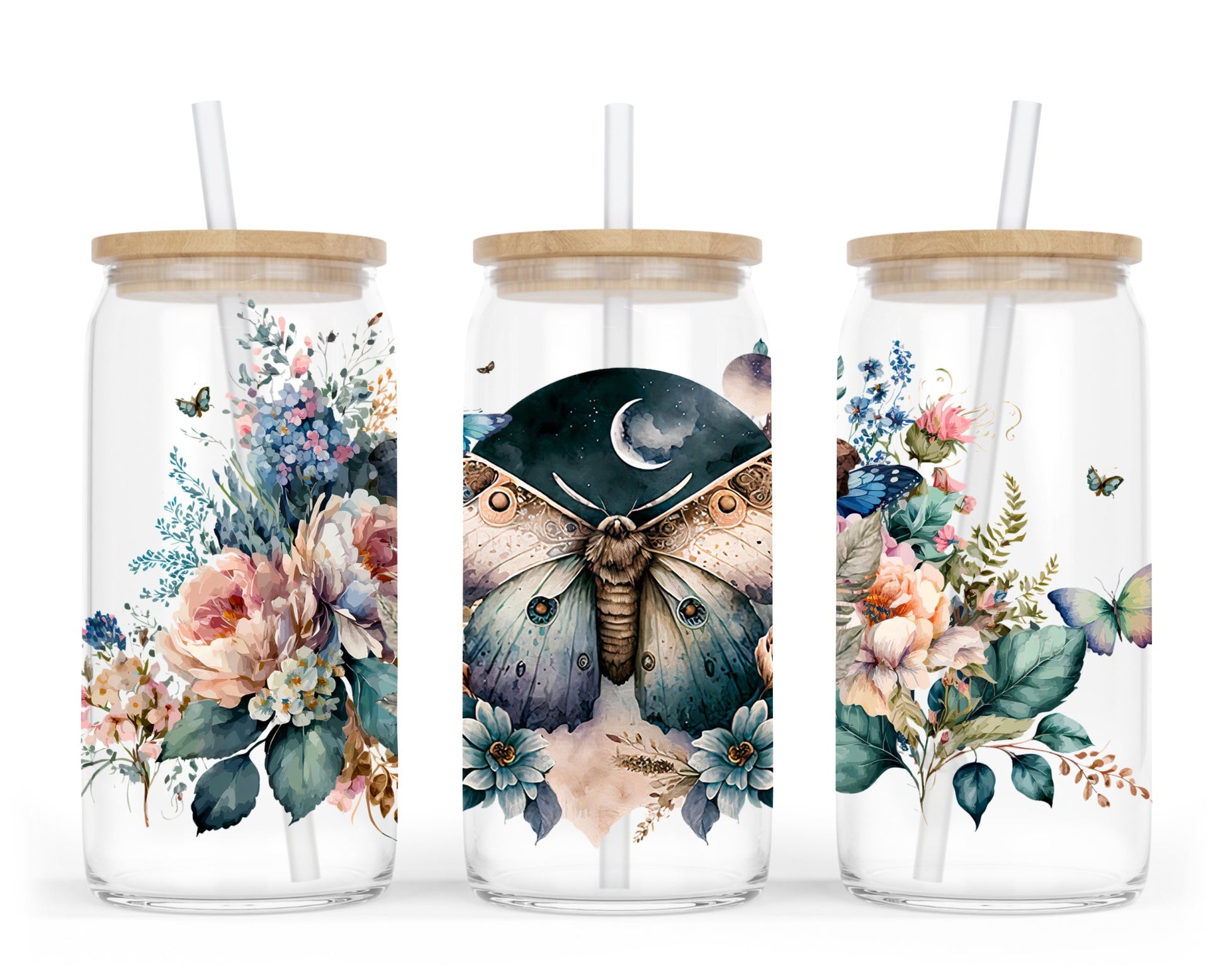 Moon Moth Glass Tumbler - CGS. Creations