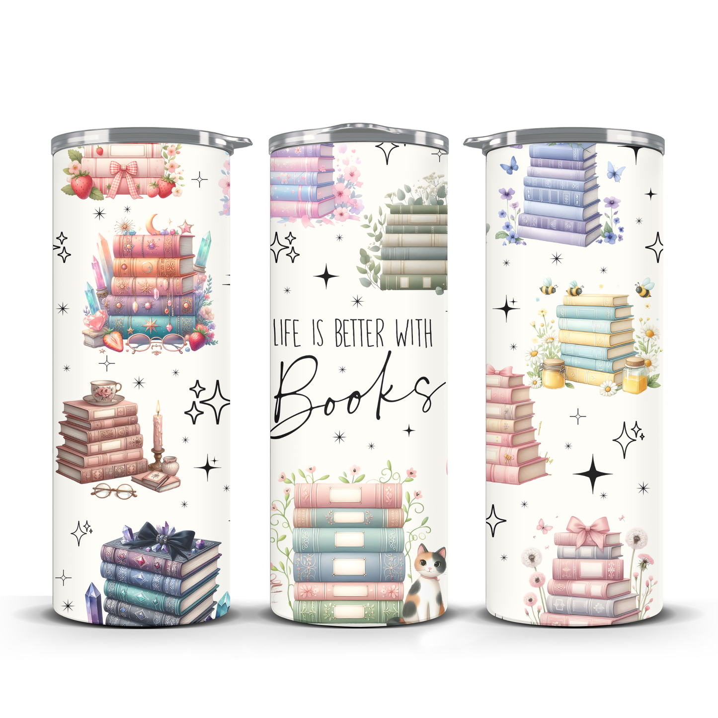 Life Is Better With Books – 20oz Bookish Sublimation Tumbler