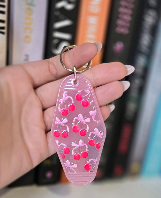 Pink Bows Motel Keychains