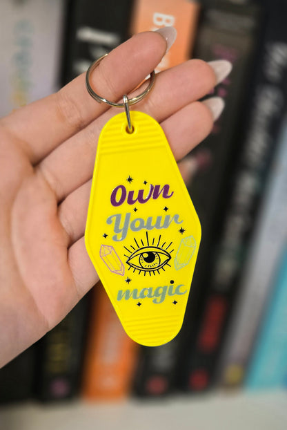 Own Your Magic Motel Keychain