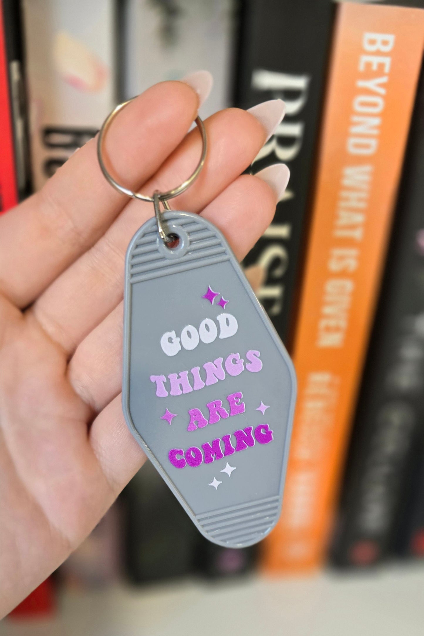 Good Things Are Coming Motel Keychain