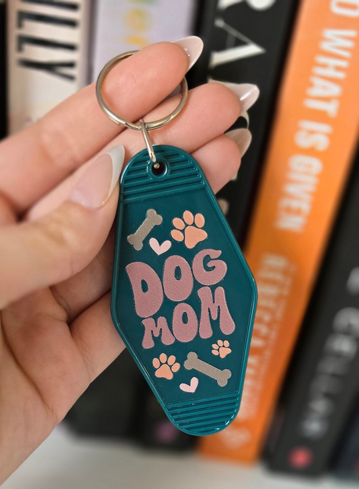 Dog Mom Motel Keychain