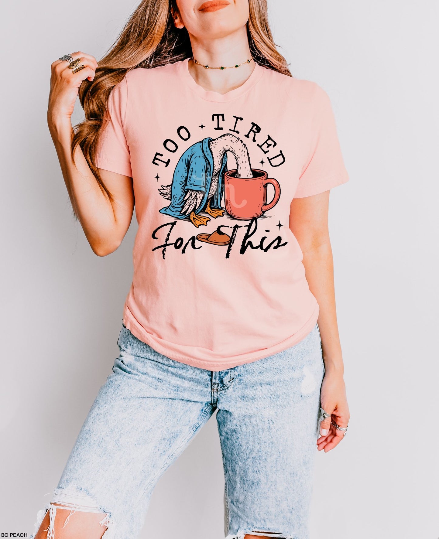 Too Tired for This Duck Tee