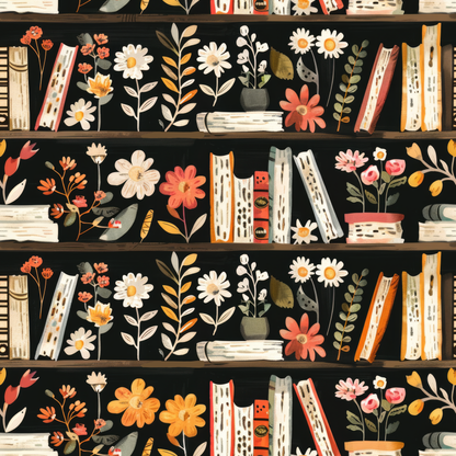 The Flowered Library Kindle Insert