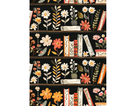 The Flowered Library Kindle Insert
