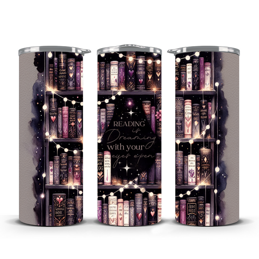 The Dreamer’s Library Stainless Steel Tumbler 20oz.