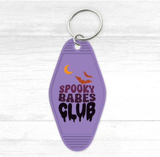 Spooky Babes Club Motel Keychain