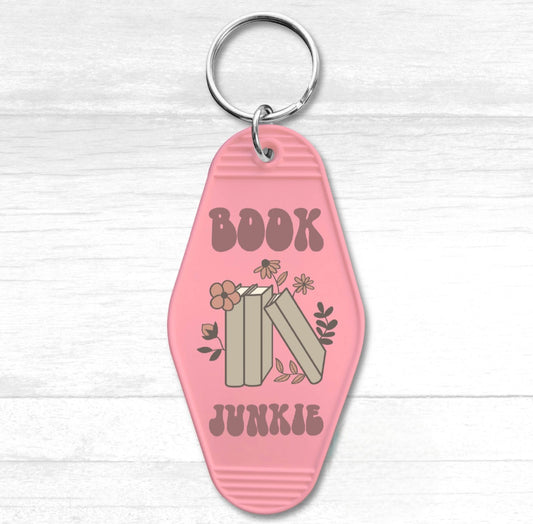 Book Junkie Motel Keychain