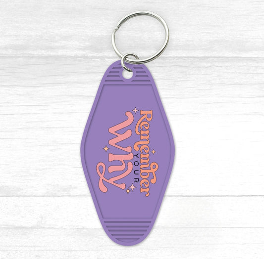 Remember Your Why Motel Keychain
