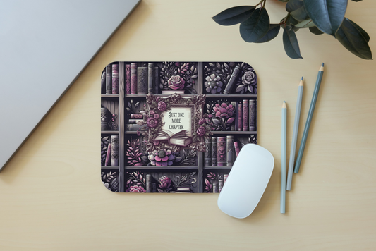One More Chapter & Bookshelf Whispers Mouse Pad