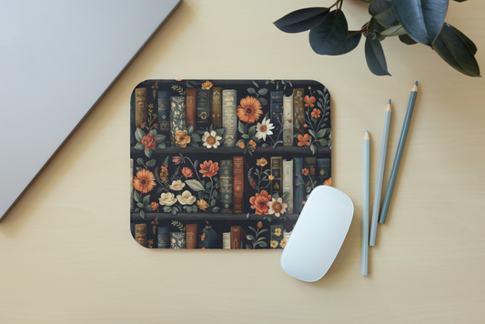 The Vintage Book Nook Mouse Pad