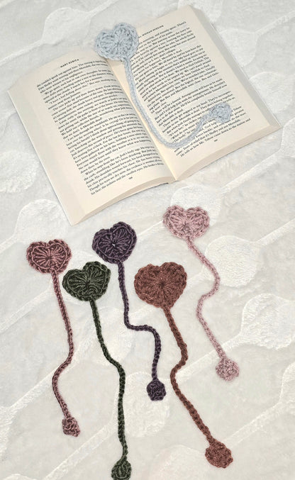 Handmade Crochet Heart Bookmark | Cozy Gift for Book Lovers